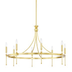 Gates 8-Light Chandelier in Aged Brass 38.5L x 38.5W x 25H