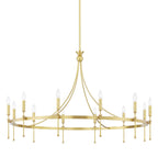 Gates 12-Light Chandelier in Aged Brass 50.5L x 50.5W x 31.75H