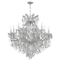 Maria Theresa 38'' Hand Cut Crystal Polished Chrome Chandelier Silver 38"W x 37"H x 38"D