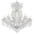 Maria Theresa 46'' Hand Cut Crystal Polished Chrome Chandelier Silver 46"W x 52"H x 46"D