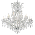 Maria Theresa 46'' Hand Cut Crystal Polished Chrome Chandelier Silver 46"W x 52"H x 46"D