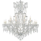 Maria Theresa 46'' Hand Cut Crystal Polished Chrome Chandelier Silver 46"W x 52"H x 46"D