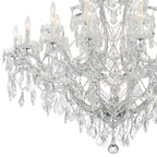 Maria Theresa 46'' Hand Cut Crystal Polished Chrome Chandelier Silver 46"W x 52"H x 46"D