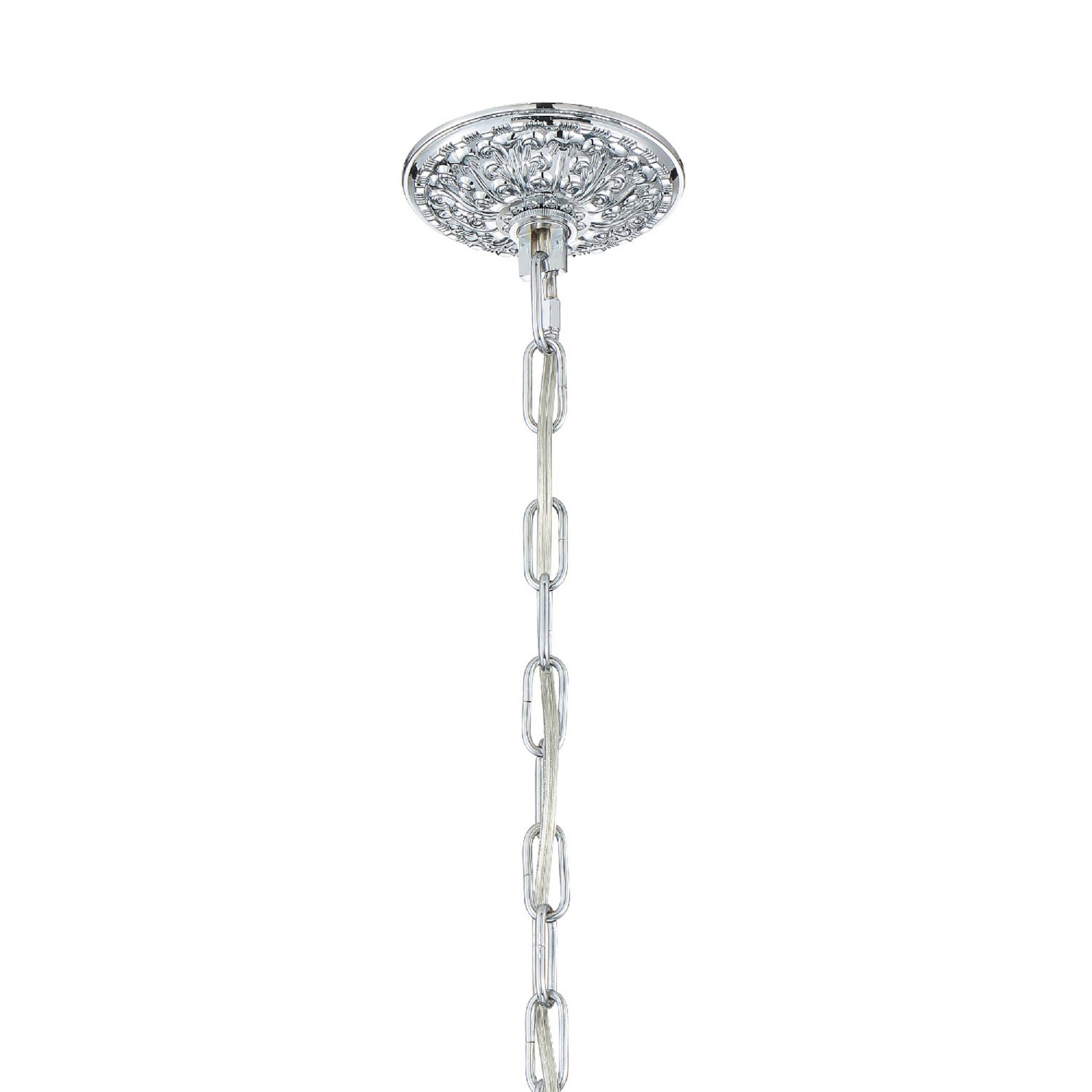 Maria Theresa 46'' Hand Cut Crystal Polished Chrome Chandelier Silver 46"W x 52"H x 46"D