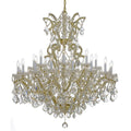 Maria Theresa 46'' Hand Cut Crystal Gold Chandelier Gold 46"W x 52"H x 46"D