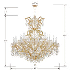 Maria Theresa 46'' Hand Cut Crystal Gold Chandelier Gold 46"W x 52"H x 46"D