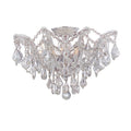 Maria Theresa 19'' Swarovski Strass Crystal Polished Chrome Semi Flush Mount Silver 19"W x 11.5"H x 19"D