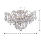 Maria Theresa 19'' Swarovski Strass Crystal Polished Chrome Semi Flush Mount Silver 19"W x 11.5"H x 19"D