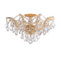 Maria Theresa 19'' Swarovski Strass Crystal Gold Semi Flush Mount Gold 19"W x 11.5"H x 19"D