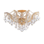Maria Theresa 19'' Swarovski Strass Crystal Gold Semi Flush Mount Gold 19"W x 11.5"H x 19"D