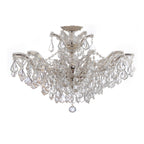 Maria Theresa 29'' Swarovski Strass Crystal Polished Chrome Semi Flush Mount Silver 29"W x 21"H x 29"D