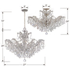 Maria Theresa 29'' Swarovski Strass Crystal Polished Chrome Semi Flush Mount Silver 29"W x 21"H x 29"D
