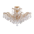 Maria Theresa 29'' Swarovski Spectra Crystal Gold Semi Flush Mount Gold 29"W x 21"H x 29"D
