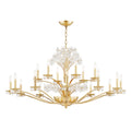 Beaumont 20-Light Chandelier in Aged Brass 48L x 48W x 23.75H