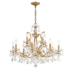 Filmore 29'' Swarovski Spectra Crystal Antique Gold Chandelier Gold 29"W x 24"H x 29"D