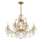 Filmore 29'' Swarovski Spectra Crystal Antique Gold Chandelier Gold 29"W x 24"H x 29"D