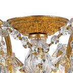 Filmore 19'' Swarovski Strass Crystal Antique Gold Semi Flush Mount Gold 19"W x 11.5"H x 19"D