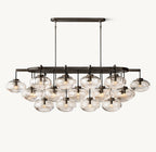 Cabrette Clear Glass Linear Chandelier 72"