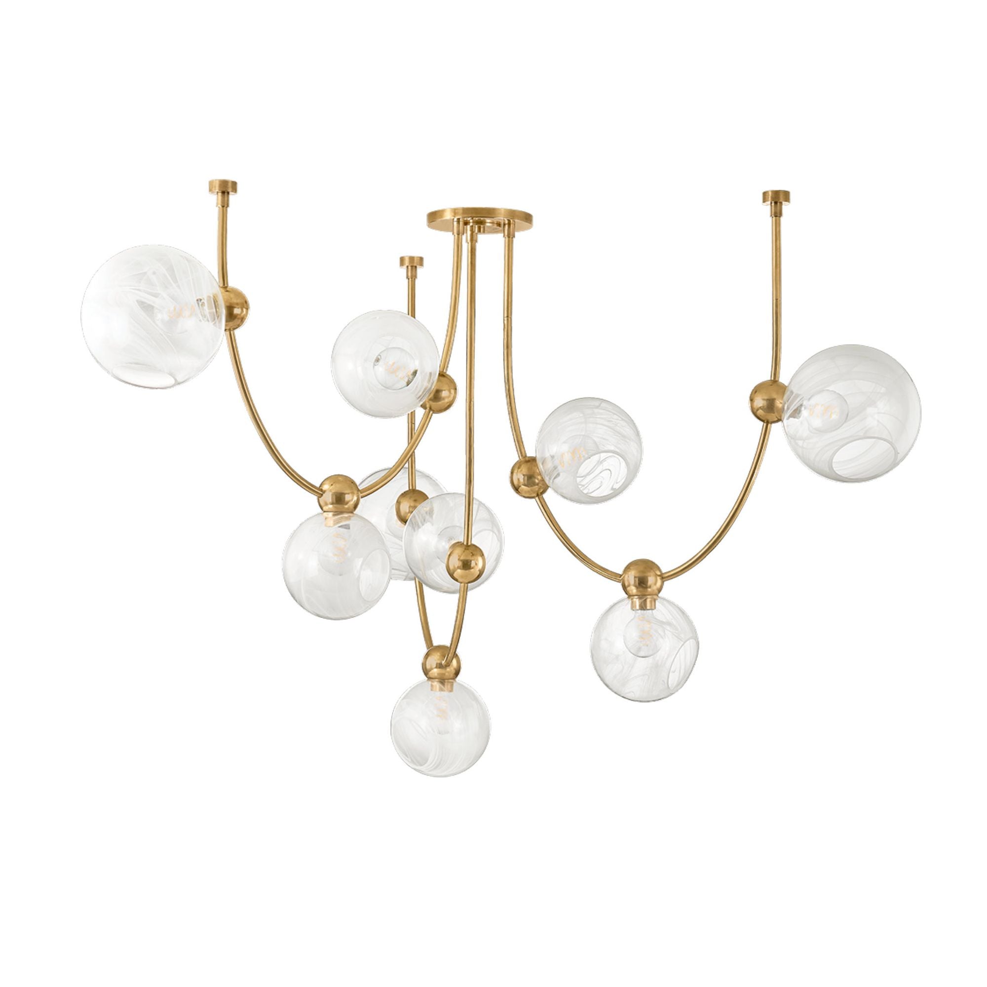 ASTRAIA 9-Light Chandelier in Vintage Brass 66.75L x 66.75W x 43H