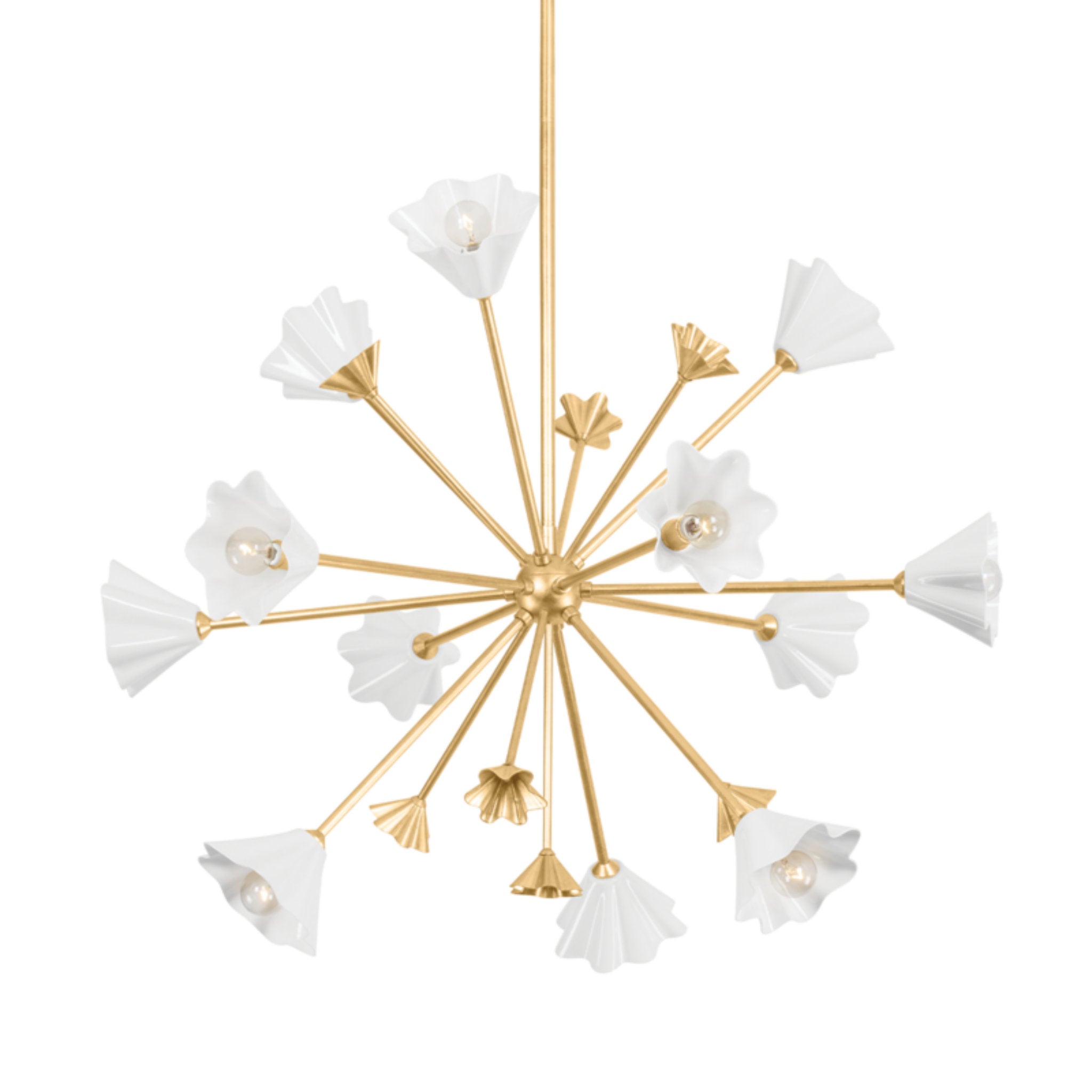 Julieta 12-Light Chandelier in Vintage Gold Leaf 40.25L x 40.25W x 32H