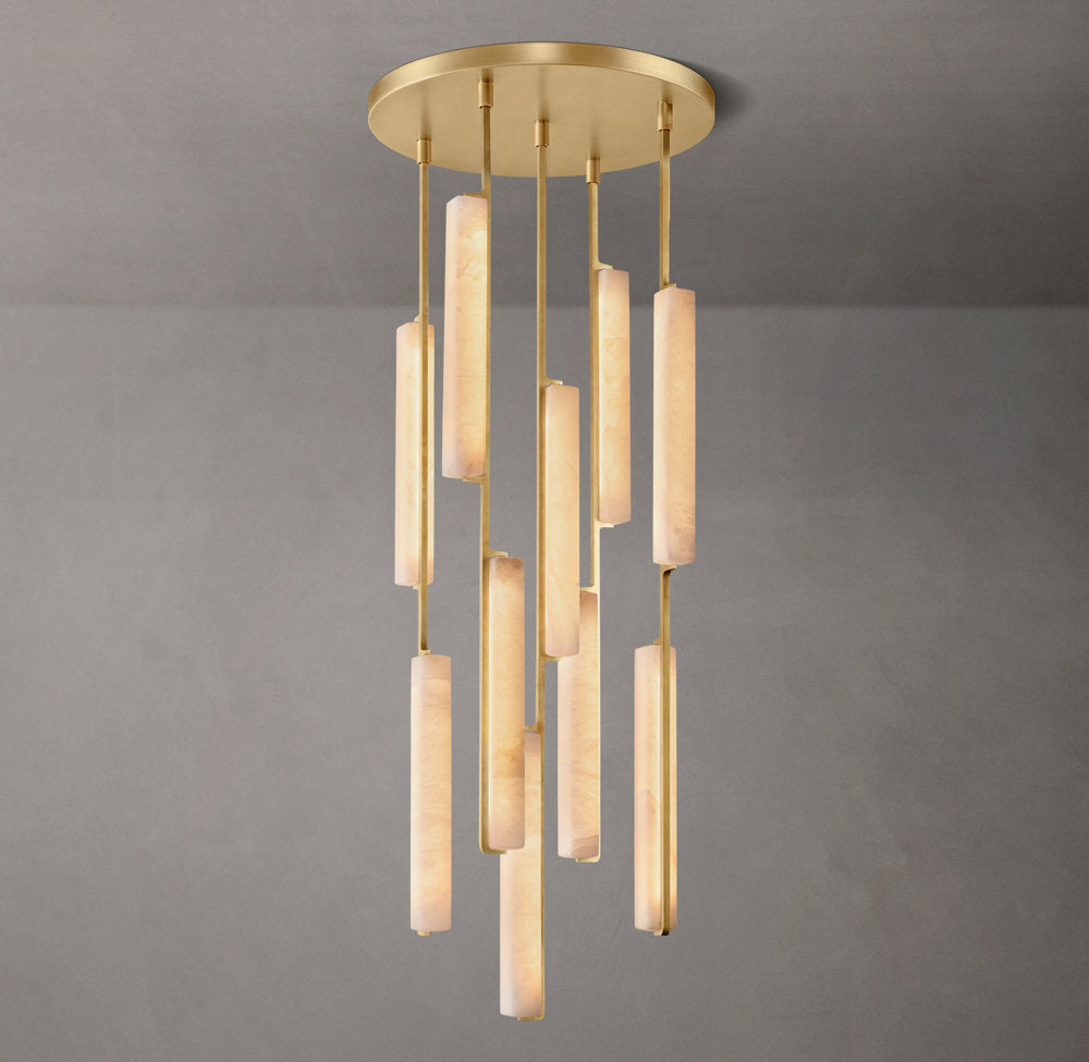 Audubon Alabaster Round Chandelier 24"