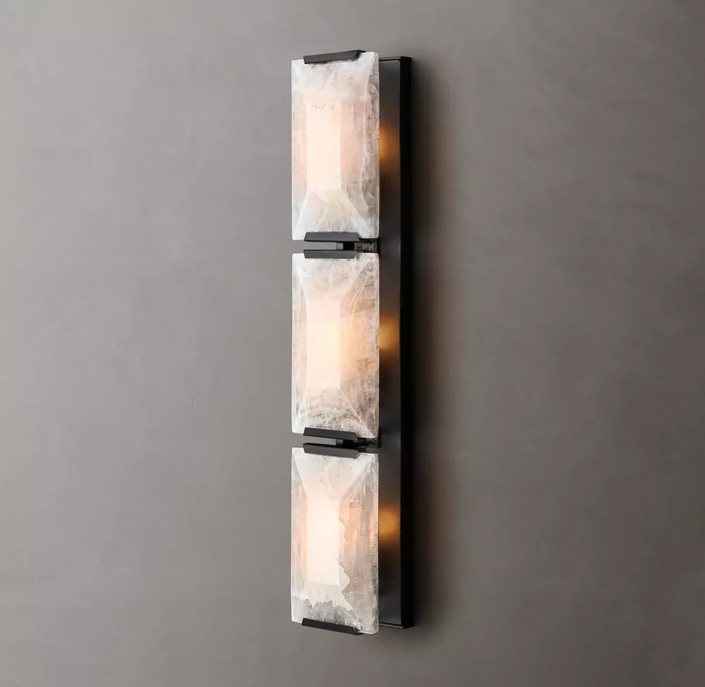 Harlow Calcite Triple Sconce