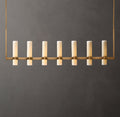 Ravelle Linear Milk Glass Chandelier 59"