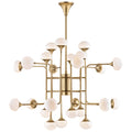 Fleming 24-Light Chandelier in Aged Brass 45.75L x 45.75W x 36H
