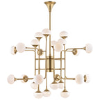 Fleming 24-Light Chandelier in Aged Brass 45.75L x 45.75W x 36H