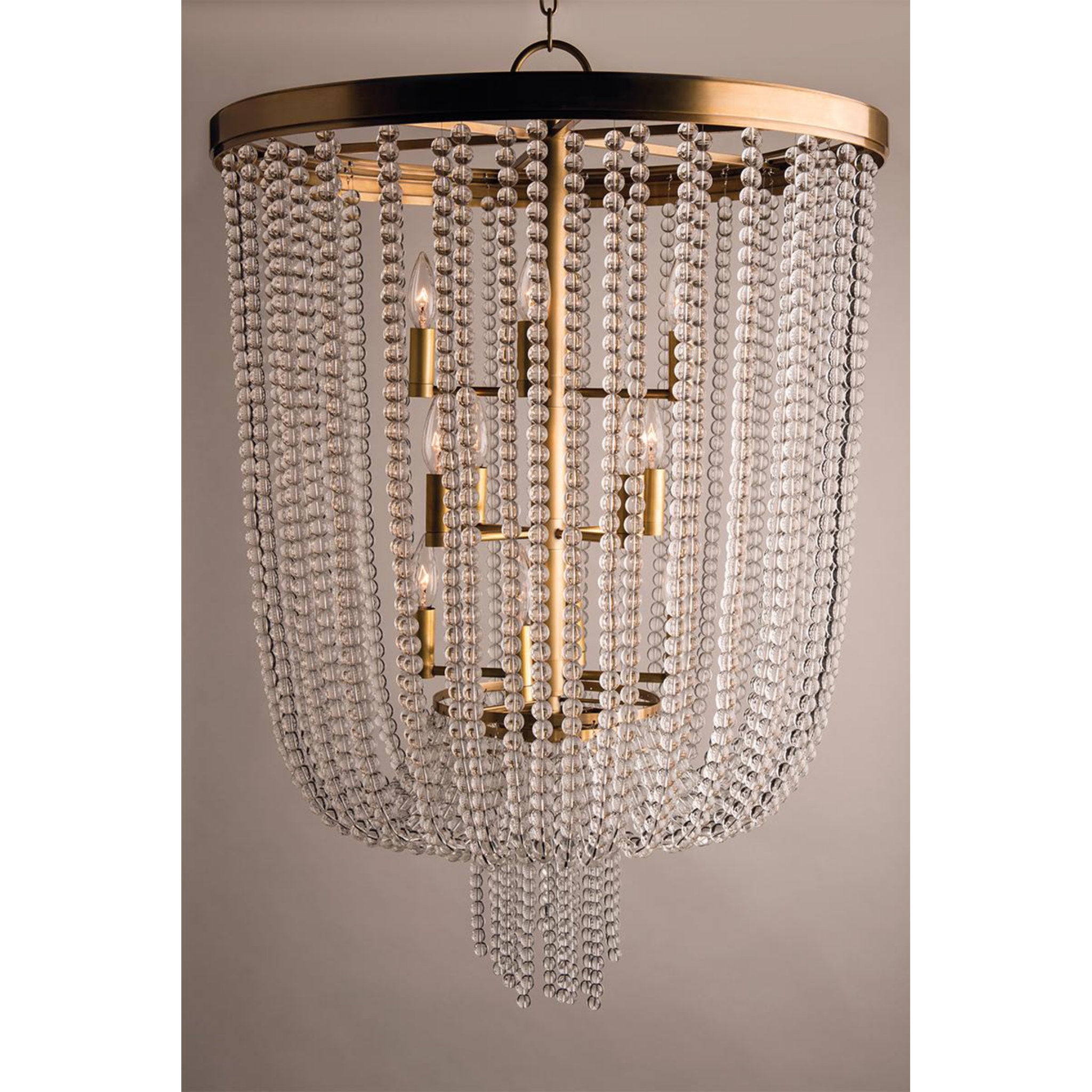 Royalton 12-Light Chandelier in Aged Brass 26L x 26W x 37.5H