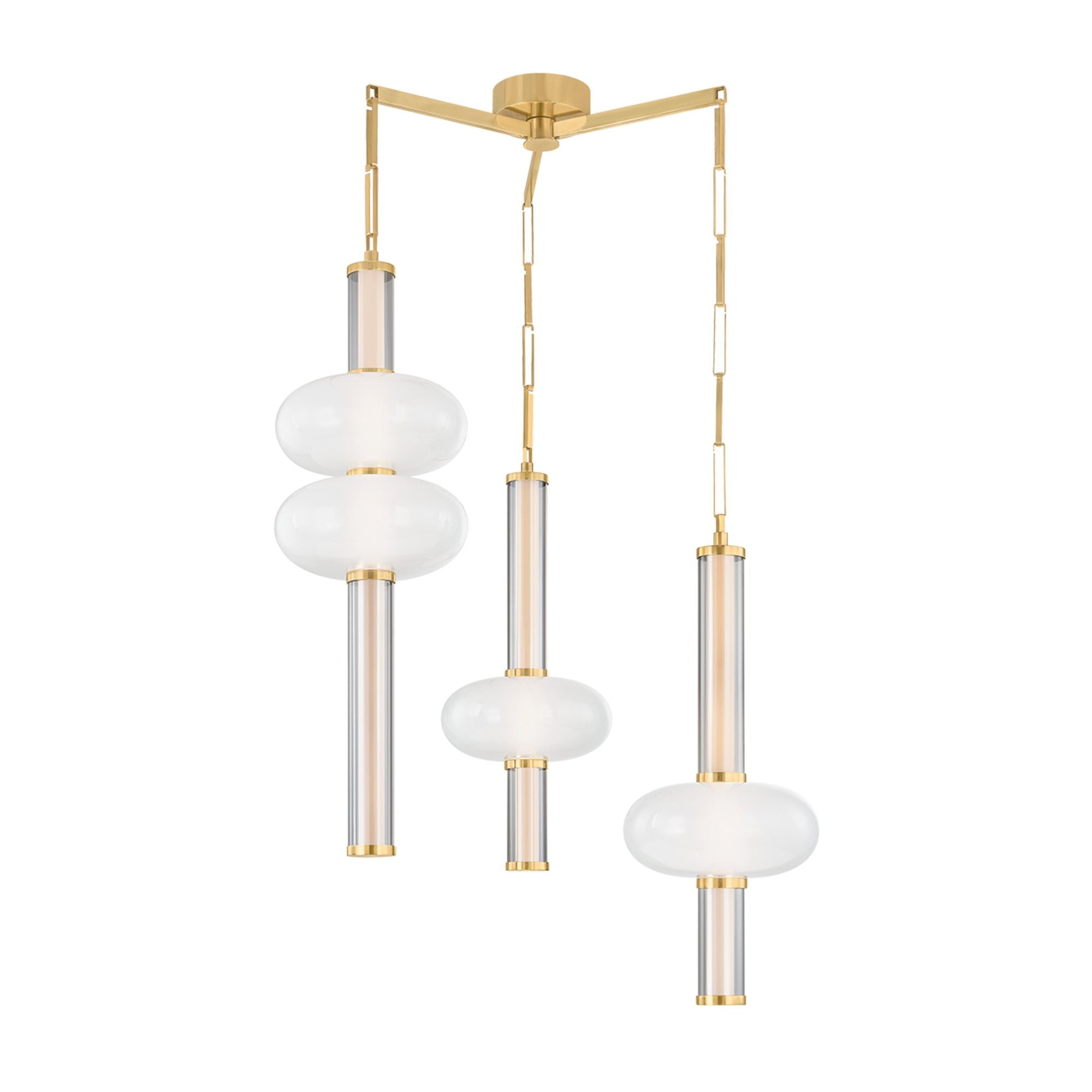 Corbin 3-Light Chandelier in Vintage Brass 36L x 36W x 36.75H