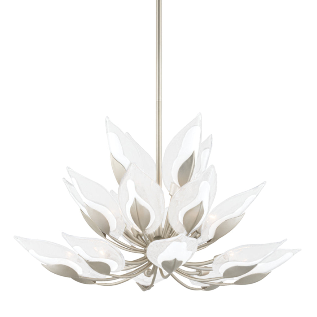Blossom 20-Light Chandelier in Silver Leaf 40.5L x 40.5W x 26.75H
