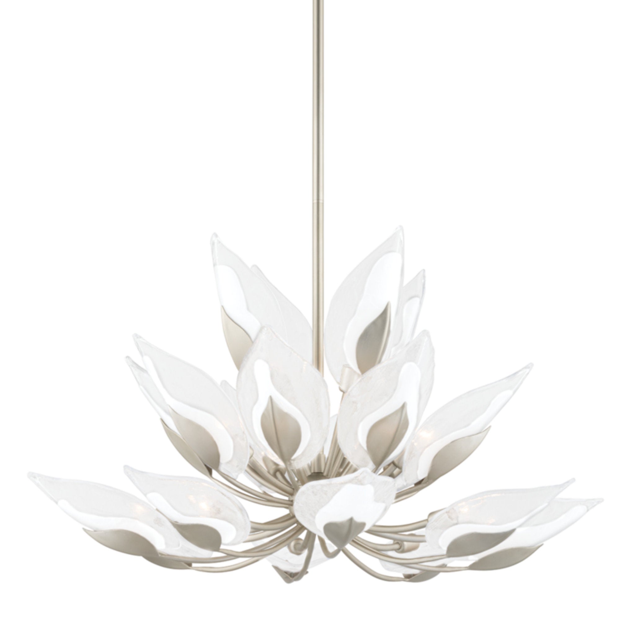 Blossom 20-Light Chandelier in Silver Leaf 40.5L x 40.5W x 26.75H