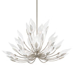 Blossom 24-Light Chandelier in Silver Leaf 55L x 55W x 37H