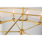 Durham 6-Light Chandelier in Aged Brass 30.75L x 30.75W x 12H