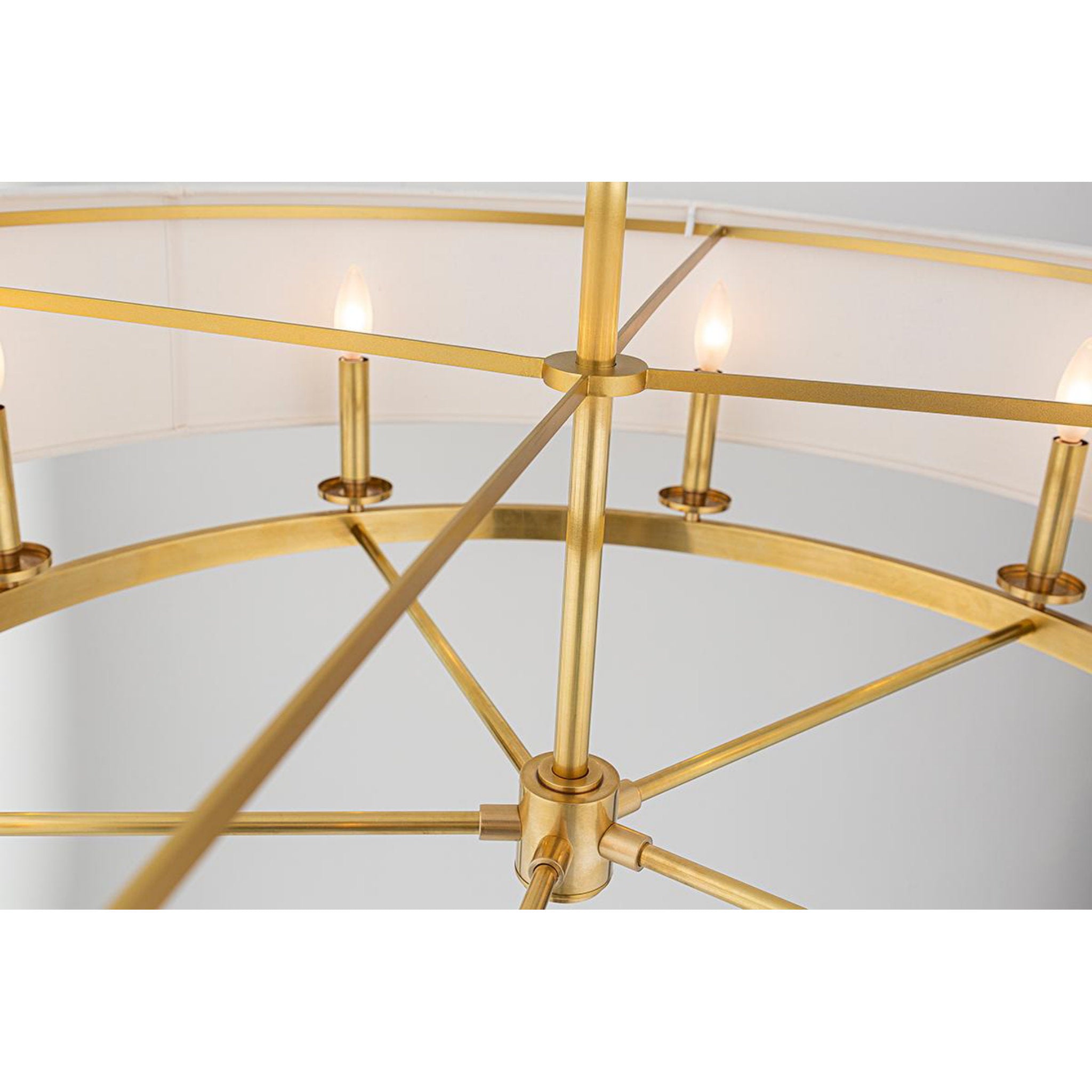 Durham 10-Light Chandelier in Aged Brass 42L x 42W x 14.5H
