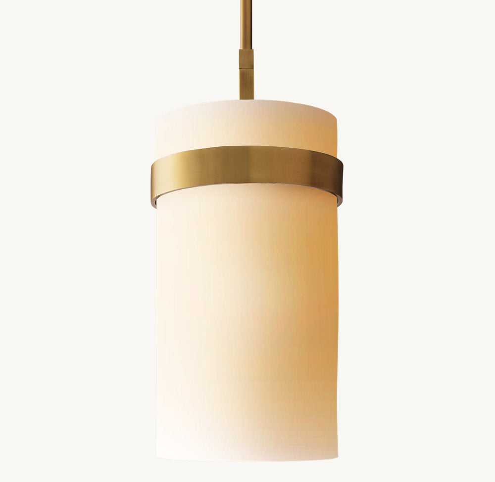 Ravelle Milk Glass Pendant 8"