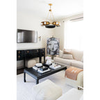 Hopper 9-Light Chandelier in Vintage Brass/Black Brass 32L x 32W x 25H