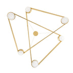 Orbit 6-Light Chandelier in Aged Brass 38L x 38W x 13.75H