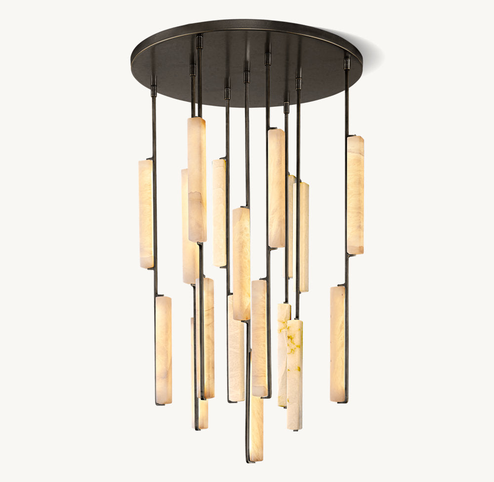 Audubon Alabaster Round Chandelier 40"