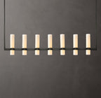 Ravelle Linear Milk Glass Chandelier 59"