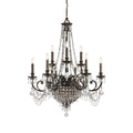 Vanderbilt 34'' Hand Cut Crystal English Bronze Chandelier Bronze 34"W x 42"H x 34"D