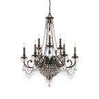 Vanderbilt 34'' Hand Cut Crystal English Bronze Chandelier Bronze 34"W x 42"H x 34"D