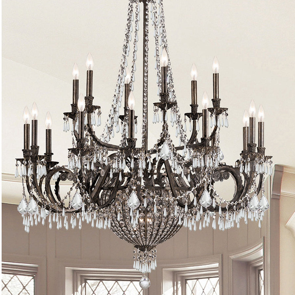 Vanderbilt 44'' Hand Cut Crystal English Bronze Chandelier Bronze 44"W x 51"H x 44"D