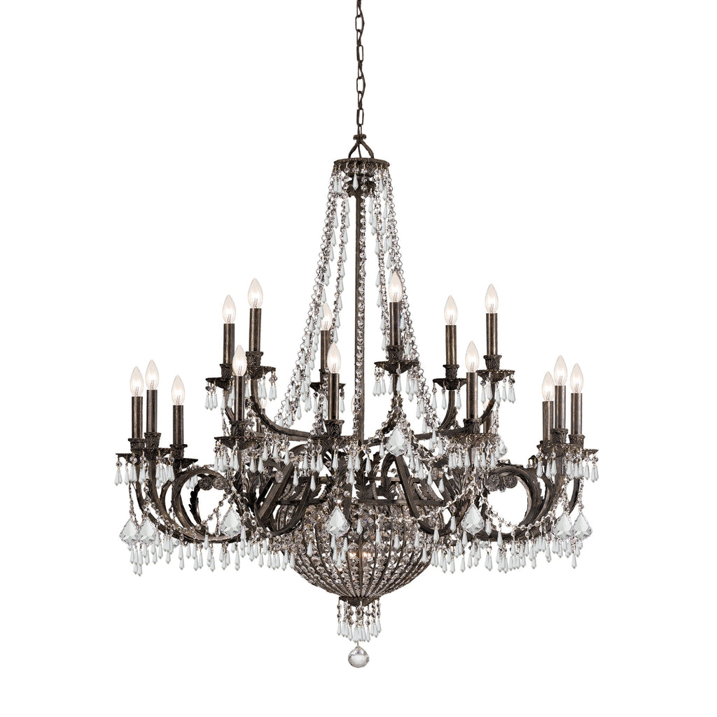Vanderbilt 44'' Hand Cut Crystal English Bronze Chandelier Bronze 44"W x 51"H x 44"D