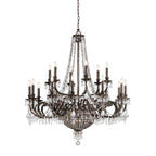 Vanderbilt 44'' Hand Cut Crystal English Bronze Chandelier Bronze 44"W x 51"H x 44"D