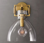 Machinist Glass Cloche Sconce 10"