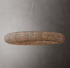 Crystal Halo Smoke Round LED Chandelier 59"