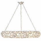 Palla 32'' Antique Silver Semi Flush Mount Silver 32"W x 5.25"H x 32"D