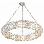 Palla 32'' Antique Silver Semi Flush Mount Silver 32"W x 5.25"H x 32"D